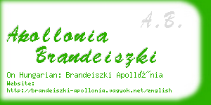 apollonia brandeiszki business card